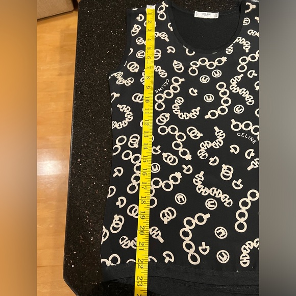 Authentic Celine Sleeveless Blouse with Sheer Back with COA S - Picture 9 of 10